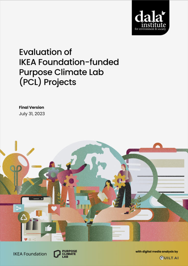 Purpose Climate Lab (PCL): Evaluation Report and Insights